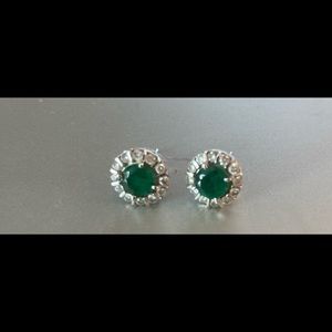 Effy Collection Emerald and Diamond Earrings